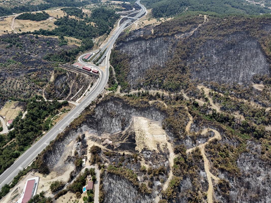 Kahreden manzara! Bornova'da yanan ormanlar dronla görüntülendi 26